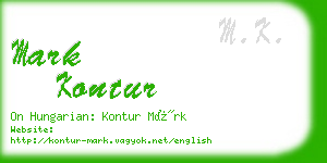 mark kontur business card